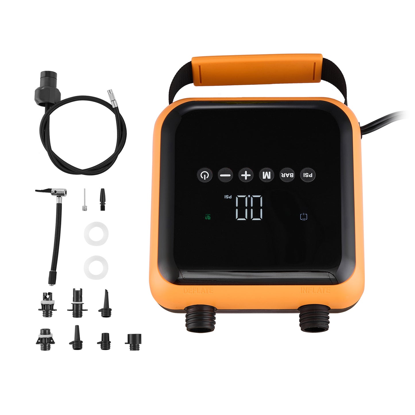 Paddle Board Pump, 40PSI High Pressure, Dual Stage Inflation  Deflation SUP Air Pump with Auto-Off Function and 12V DC Car Connector, Ideal for Inflatable Paddle Board, Tent and Mattress