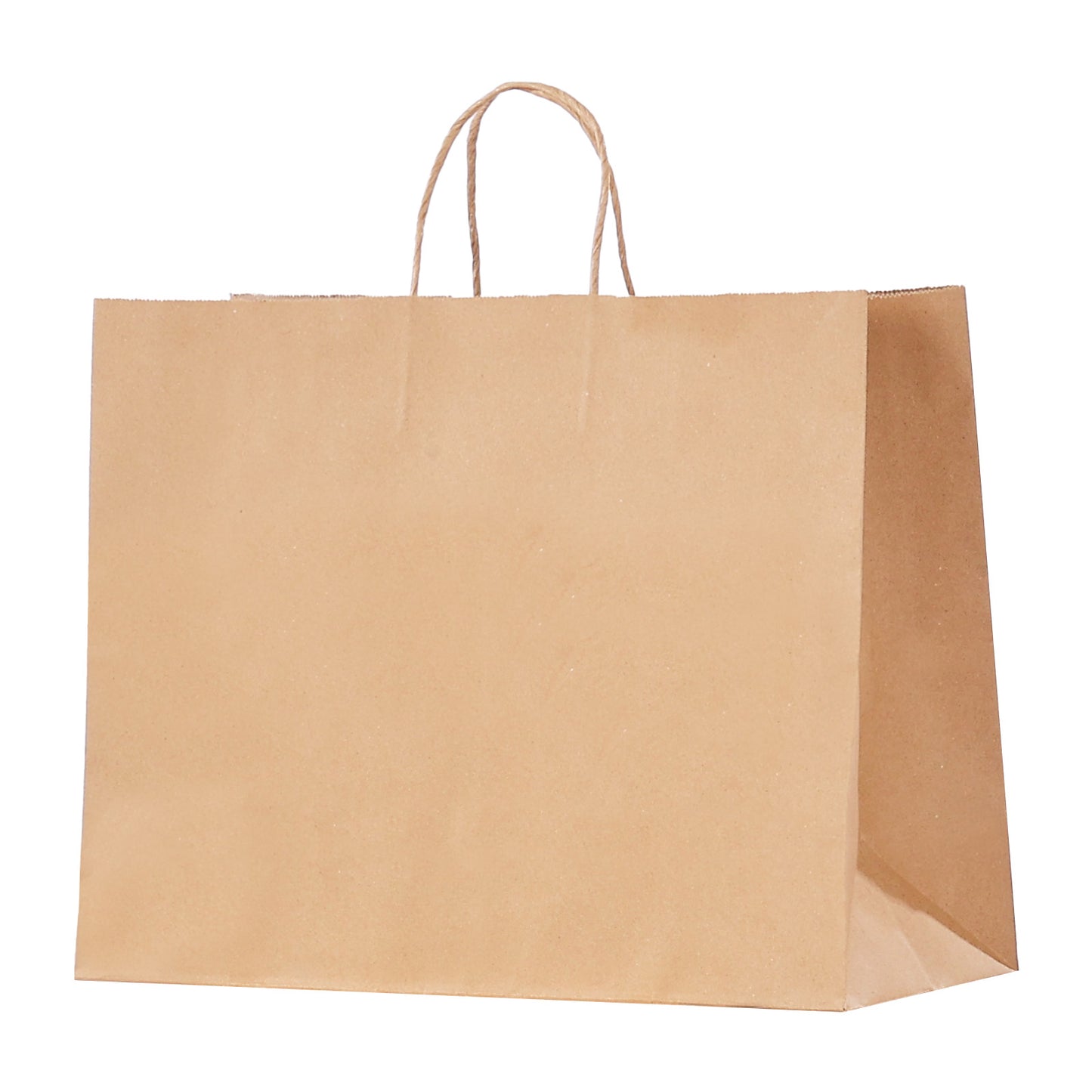 Kraft Paper Bags with Handles, 50-Count 16 x 6 x 12 in. Brown Paper Grocery Bags, Reusable Recycled Gift Party Bags