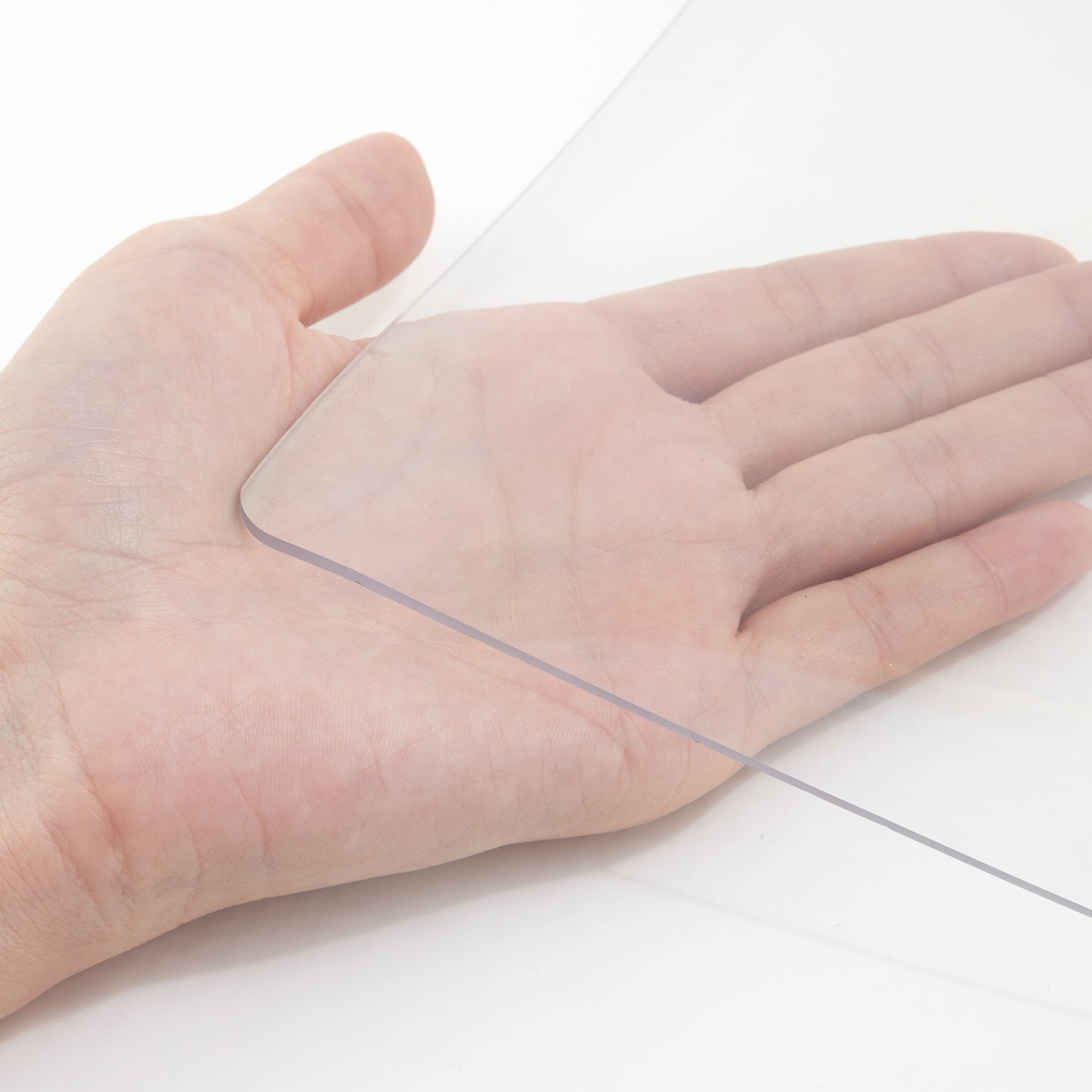 Clear Plastic Table Cover 45 x 100 in 0.06 in Thick PVC Table Protector Long Waterproof Mat for Dining Table