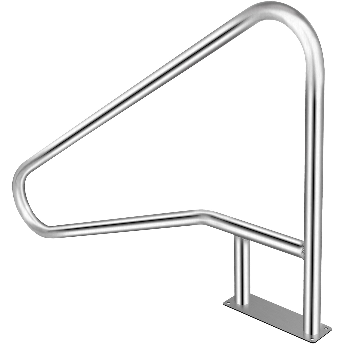 54 in. x 36 in. Pool Handrail 304 Stainless Steel 250 lb. Capacity with Blue Grip Cover and Mounting Kit