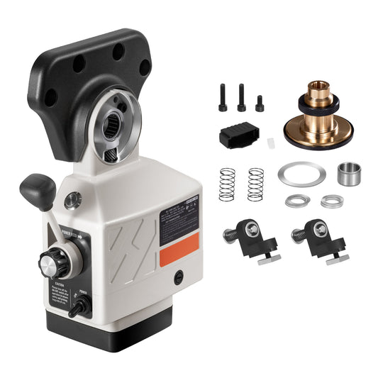 X-Axis Power Feed for Milling Machine, 450 in-lb Torque, 0-200RPM Adjustable Rotate Speed 120V Power Table Feed Mill Feeder, for Bridgeport Some Knee Type Mills with a 5/8in End Shaft Diameter
