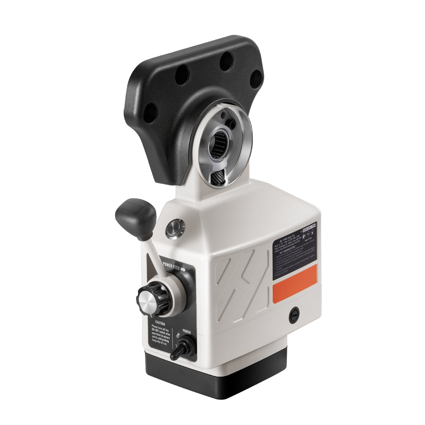 X-Axis Power Feed for Milling Machine, 450 in-lb Torque, 0-200RPM Adjustable Rotate Speed 120V Power Table Feed Mill Feeder, for Bridgeport Some Knee Type Mills with a 5/8in End Shaft Diameter