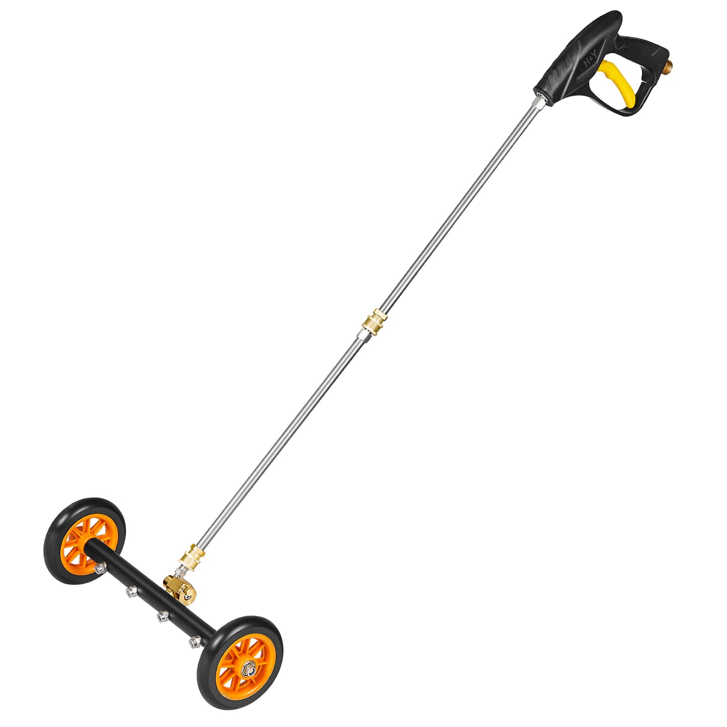 16 in. Pressure Washer Undercarriage Cleaner, Stainless Steel Surface Cleaner 4000 PSI, 4 Nozzles, 2 Extension Wands