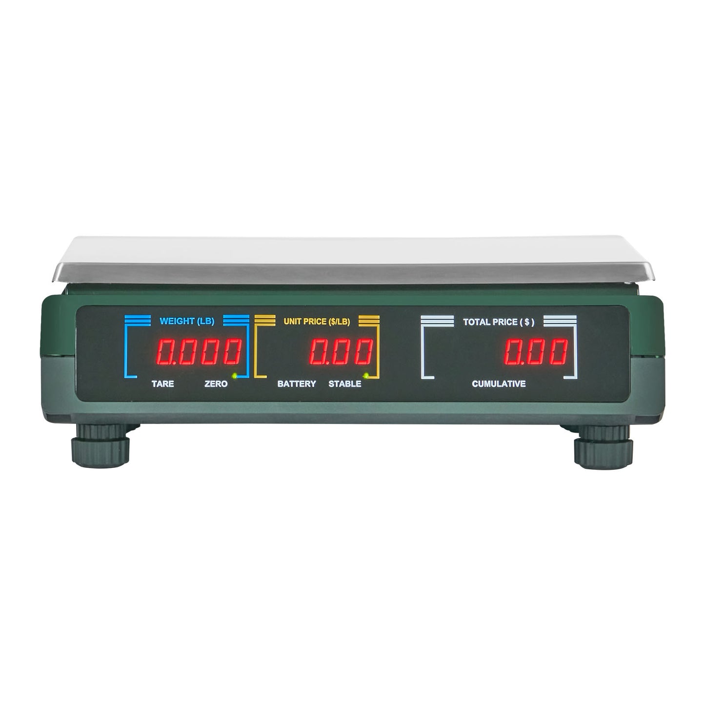 Price Computing Scale, 66 lb Digital Deli Scale with Dual LED Displays, Rechargeable Commercial Food Produce Scale