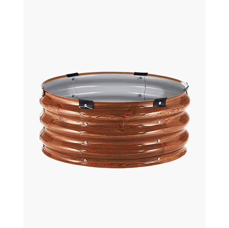 Round Raised Garden Bed Kit 3-Pack 2 x 2 x 1 ft., Outdoor Galvanized Metal Planter Box, Open Bottom