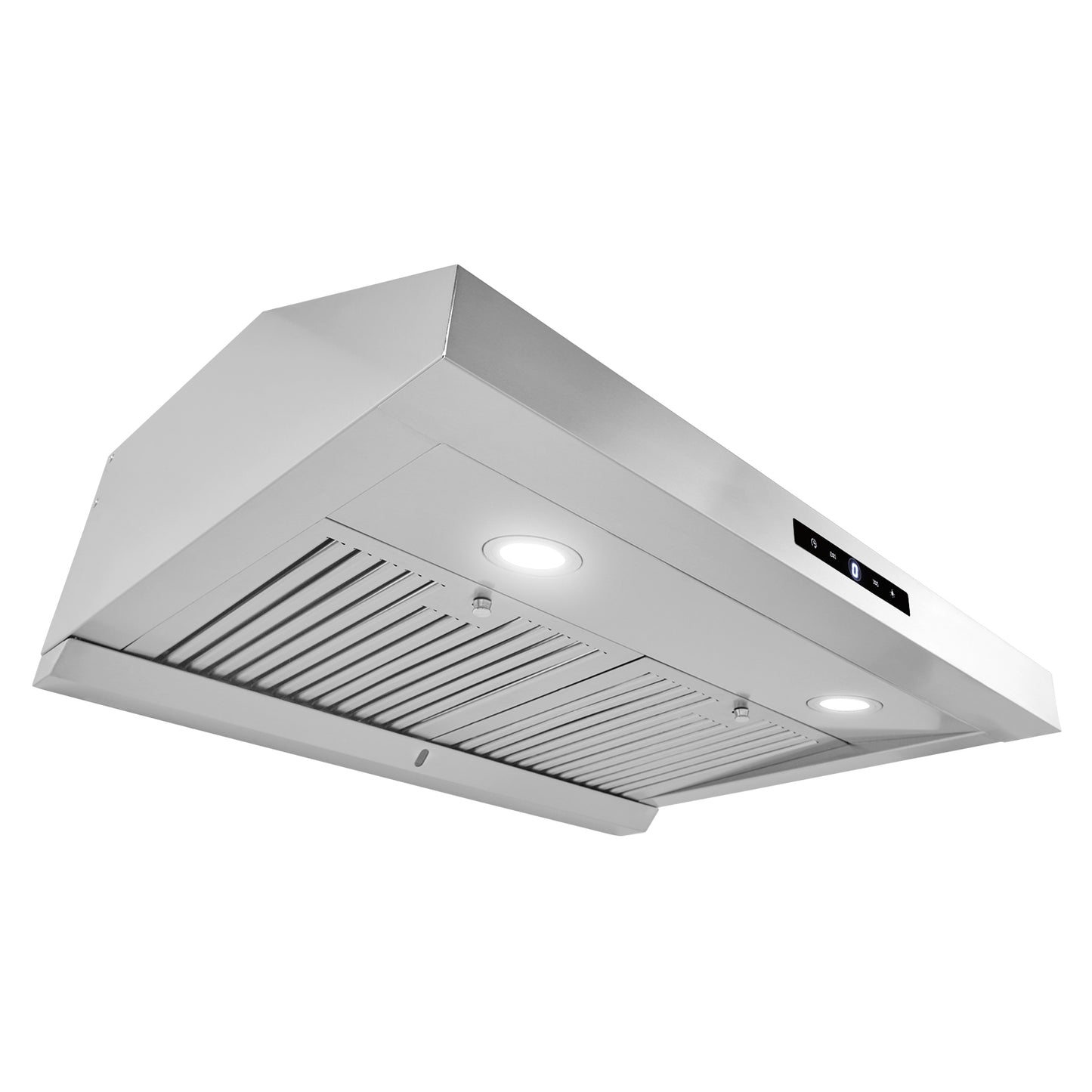 Under Cabinet Range Hood Dual Motor Ductless Kitchen Stove Vent, Stainless, 3-Speed, Baffle Filter, ETL Listed