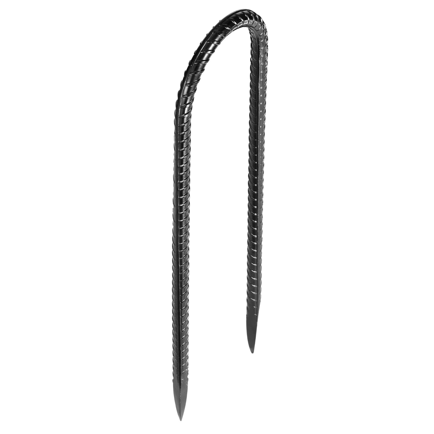 Rebar Stakes, 10-Inch, Heavy-Duty 0.32 in Diameter U Shape, Galvanized Steel Ground Anchors with Chisel Point End  Rust-Resistant Coating, for Gardening Support, Fence, Camping Tents (12-Pack)