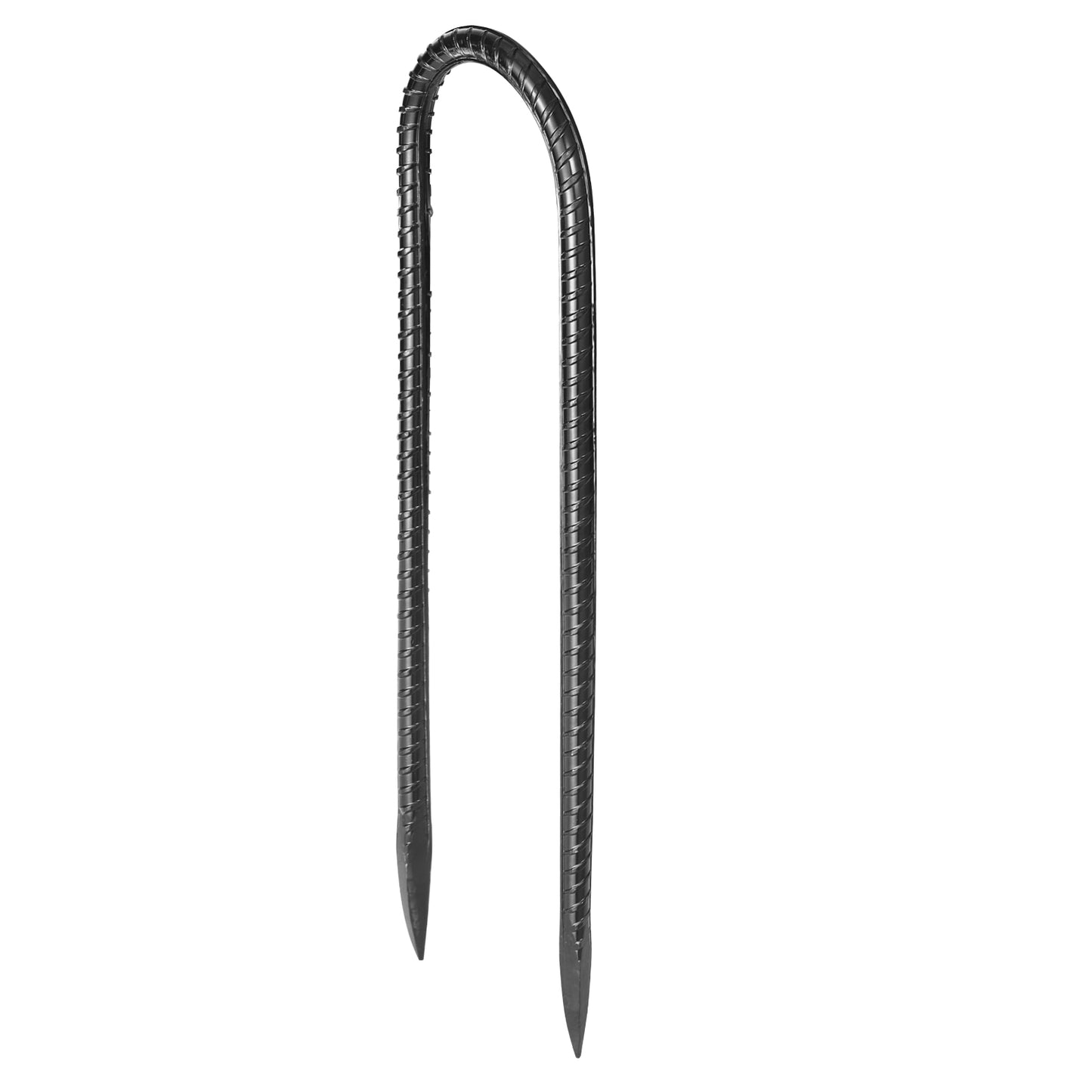 Rebar Stakes, 10-Inch, Heavy-Duty 0.32 in Diameter U Shape, Galvanized Steel Ground Anchors with Chisel Point End  Rust-Resistant Coating, for Gardening Support, Fence, Camping Tents (12-Pack)