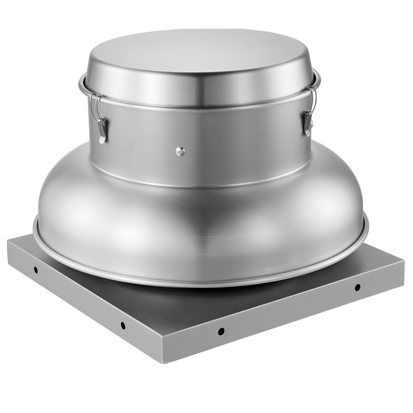 Roof Exhaust Fan, Attic Vent Fan with High-Power Motor, 21 inch Fan Base Heavy-Duty Aluminum Alloy, Speed Control Adjustable Airflow 500/900 CFM, Compact for Garage,Kitchen,Bathroom, Silver