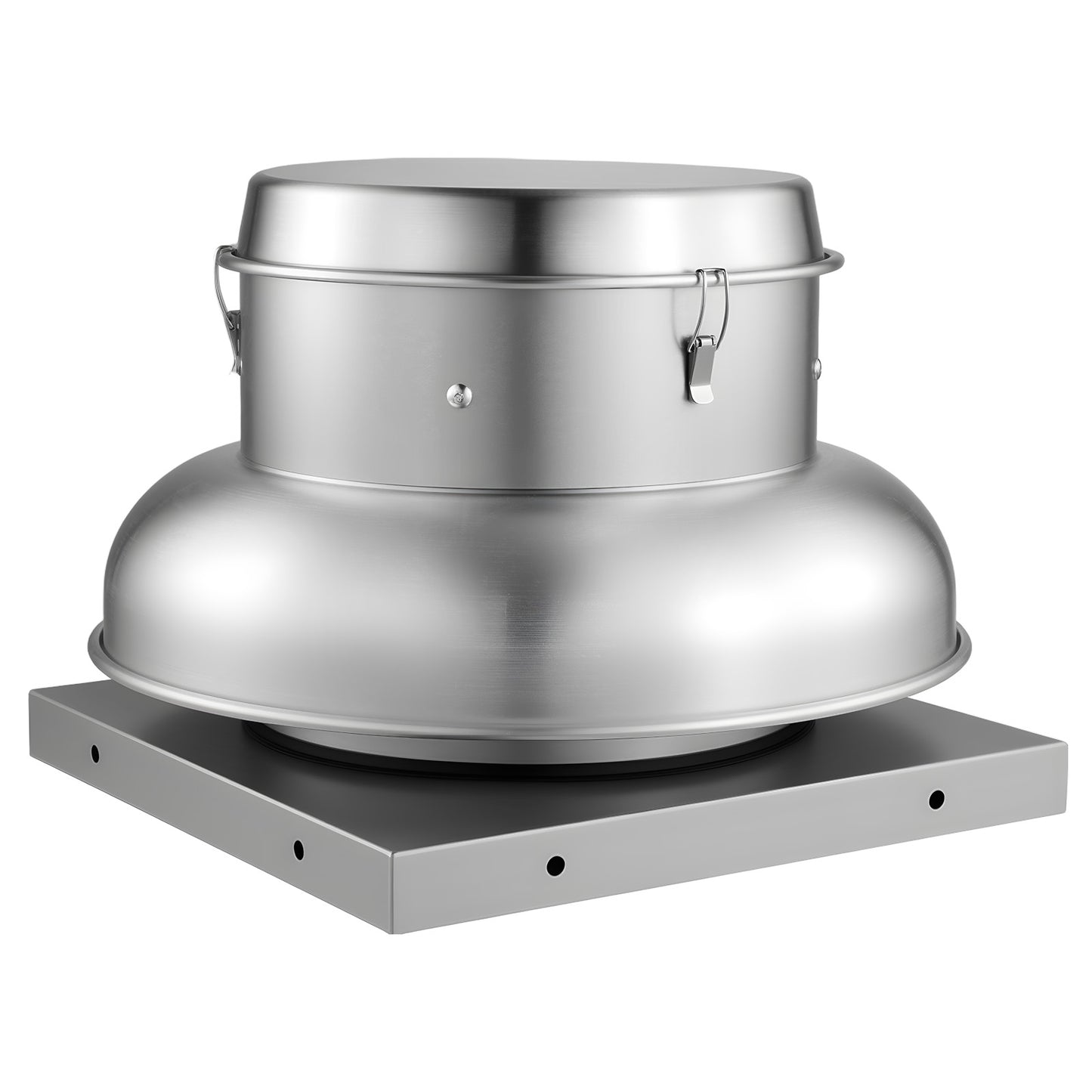 Roof Exhaust Fan, Attic Vent Fan with High-Power Motor, 21 inch Fan Base Heavy-Duty Aluminum Alloy, Speed Control Adjustable Airflow 500/900 CFM, Compact for Garage,Kitchen,Bathroom, Silver
