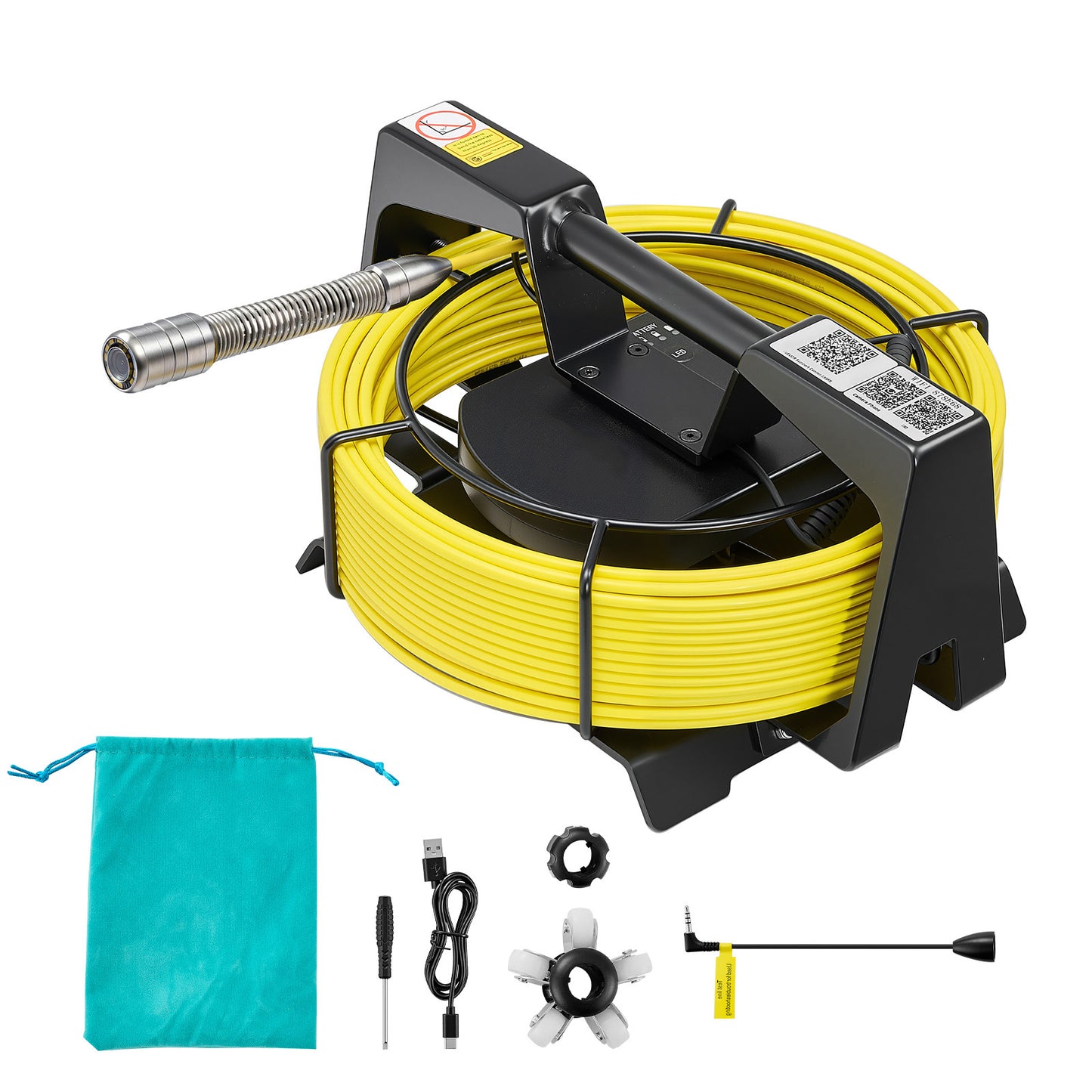 2026 Upgraded Sewer Camera with WiFi, 164ft/50m Drain Pipeline Camera, IP68 Snake Plumbing Cameras with Light - 12 LEDS, Wireless WiFi Connectivity to Phone/Tablet for Sewer Duct Pipe Inspection