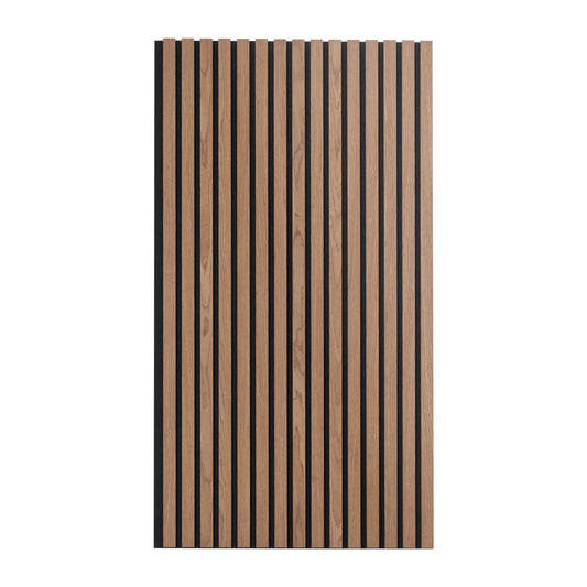 Wood Slat Acoustic Panels, 23.6 x 47.2 inch, MDF Accent Wooden Wall Panels for Modern Interior Wall, Faux Wood Wall Board Panels for Stylish Decor and Noise Reduction, Walnut