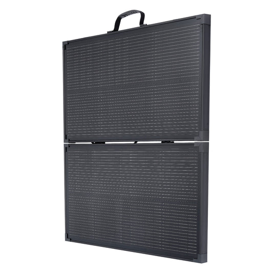 100W Foldable Solar Panel with Stand, 24% Efficient Monocrystalline Charger with PWM Controller and MC4