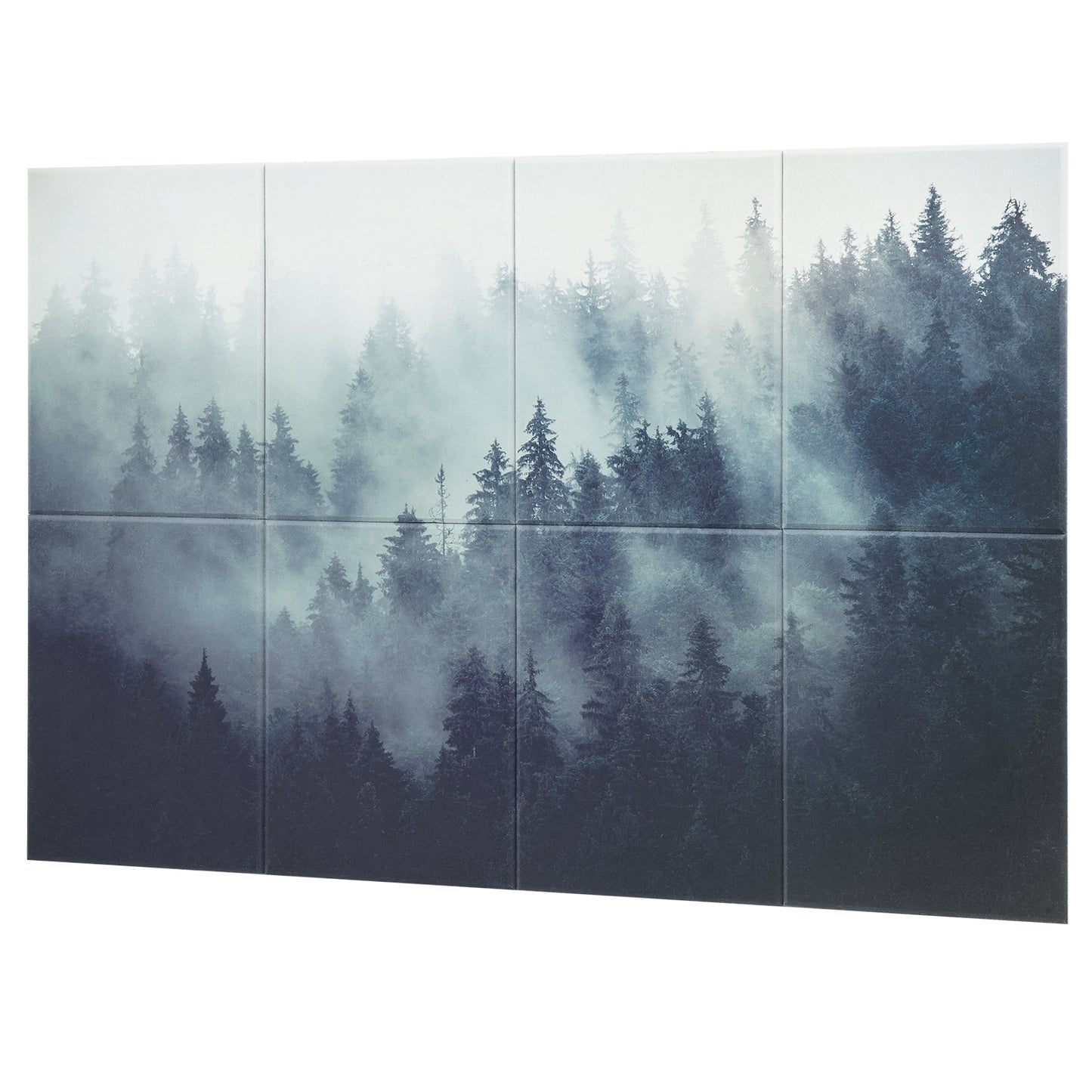 8 Pack Art Acoustic Panels, 63 x 23.62 x 0.4 inch Soundproof Wall Tiles, Self Adhesive Decorative Sound Dampening Absorbing Boards for Home, Office, Studio, Gaming Room,Theater,Forest