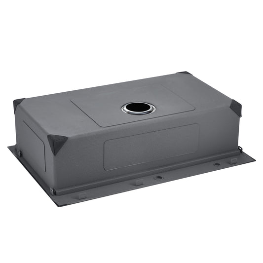 33 in. Kitchen Sink Workstation, 304 Stainless Steel Top Mount Single Bowl Basin with Ledge and Accessories for RV Bar