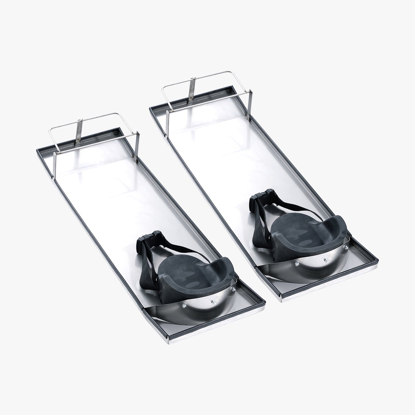 Concrete Knee Boards Stainless Steel, 30x 10Concrete Sliders, Knee Boards For Concrete, Concrete Knee Pads Moving Sliders, with Knee Pads  Board Straps for Cement and Concrete Finishing