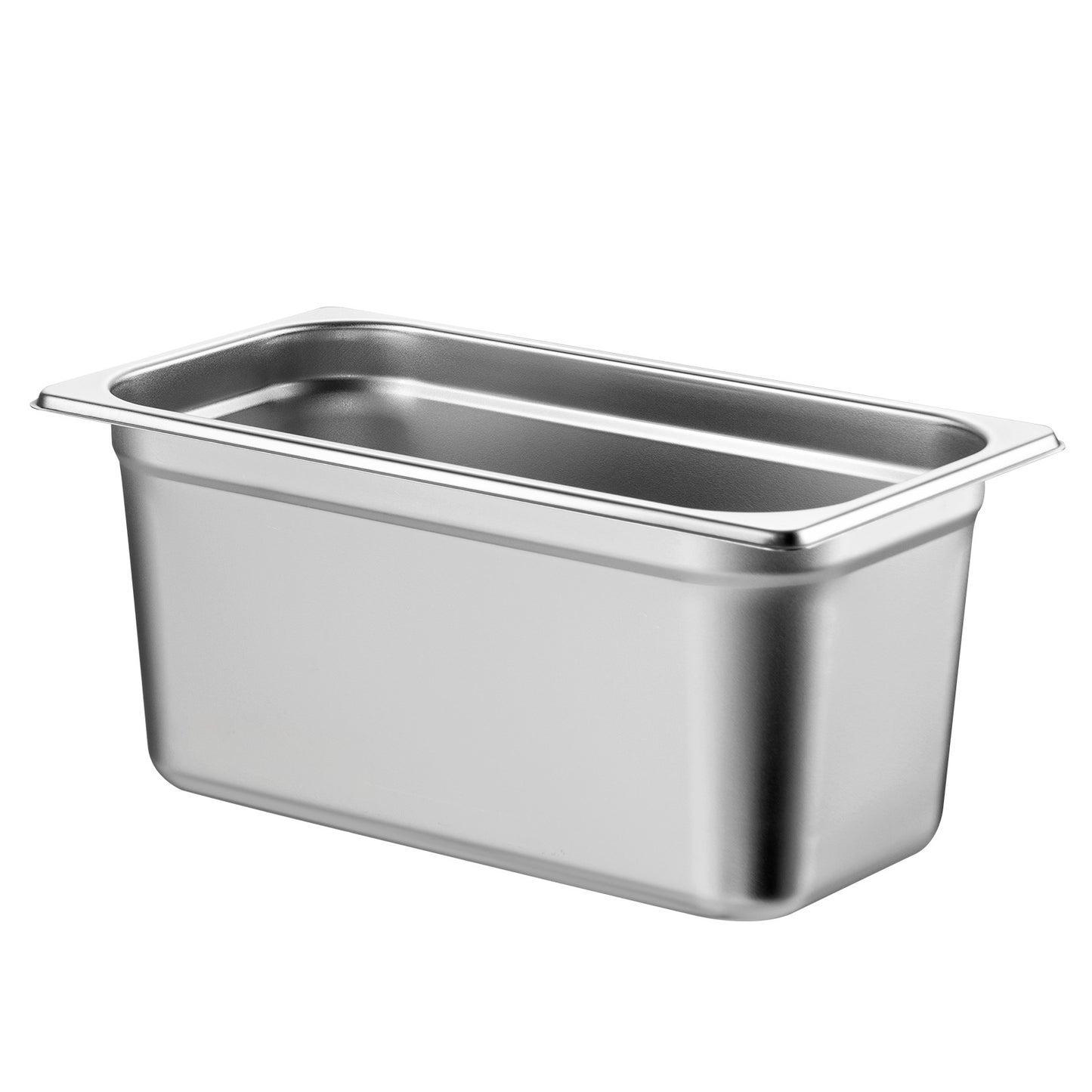 1/3 Size Steam Table Pans 8 Pack with Lids, 6 in. Deep Anti-Jam Hotel Pans, 0.8 mm Stainless Steel Food Pans