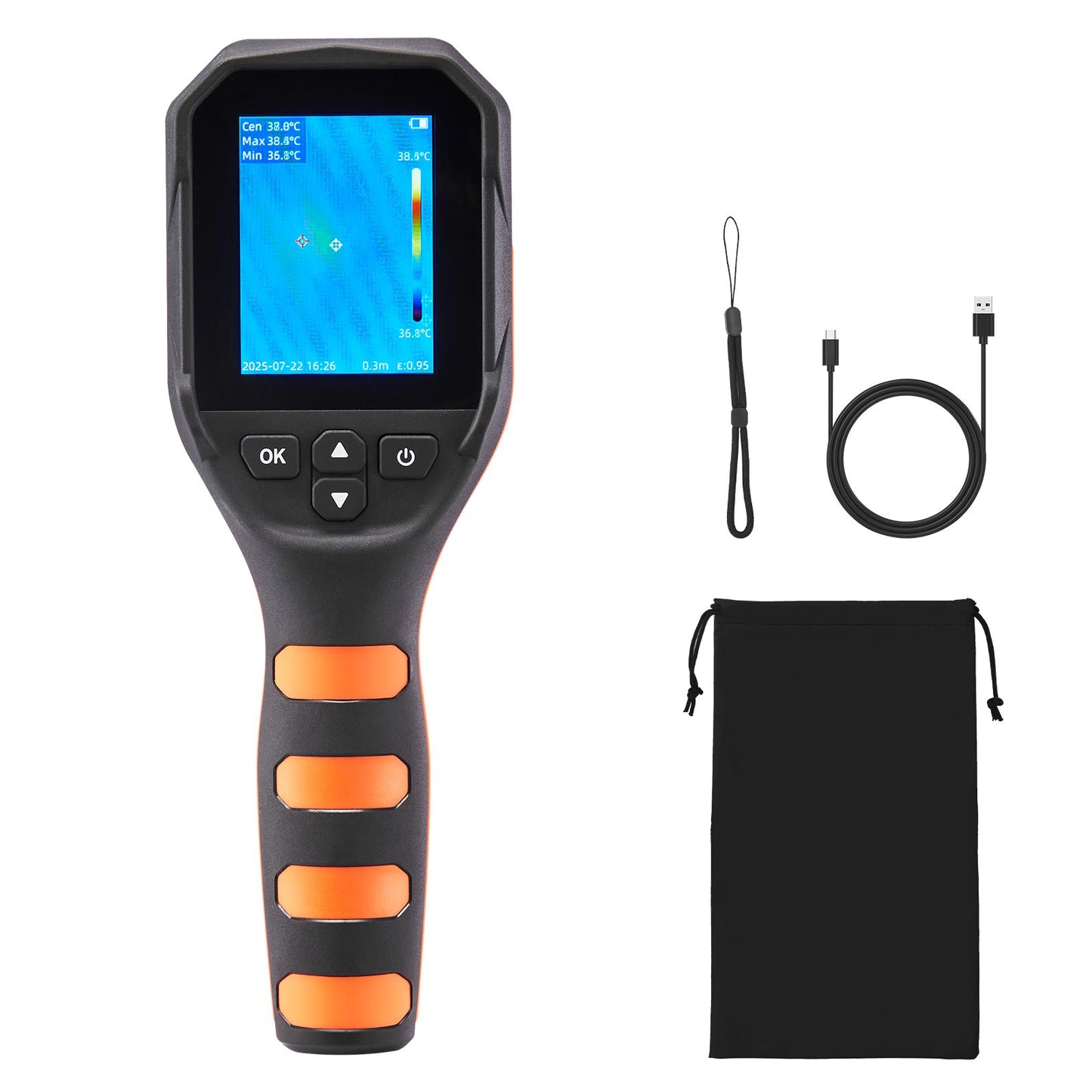 Thermal Imaging Camera 320 x 240 Super Resolution with 2MP Visual Camera, 25Hz, -4¡ãF to 1022¡ãF Range