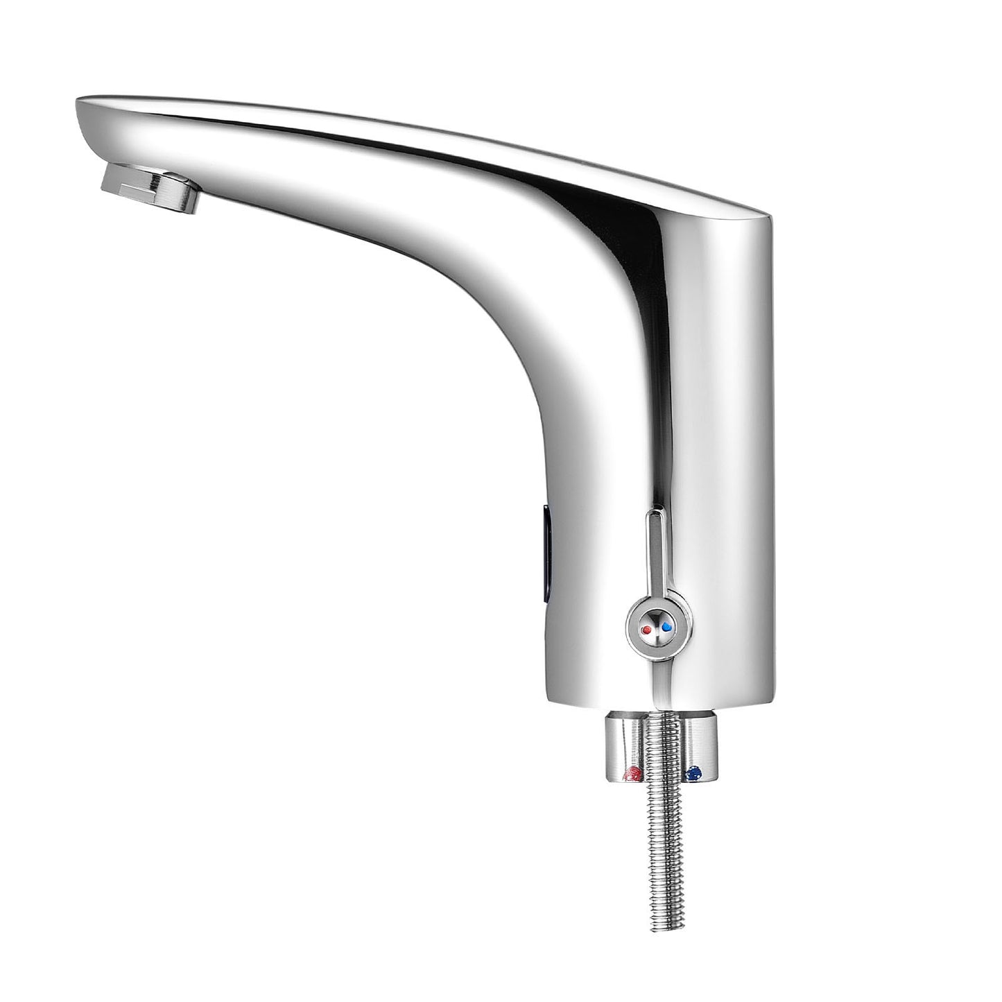 Touchless Bathroom Sink Faucet, Single Handle Brass Sensor Faucet, Hands-Free Hot Cold Mixer for 9/16 in. Pipe, Chrome