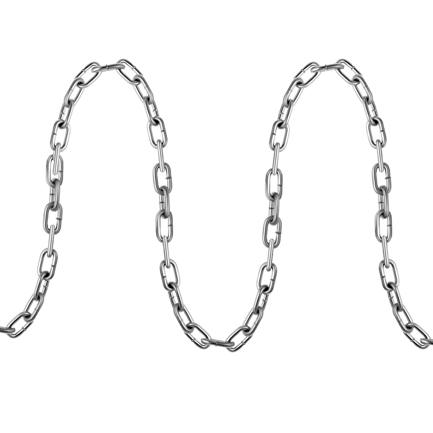 Proof Coil Chain, 1/4in x 100ft, 1540 lbs Safe Working Load, Zinc Plated Proof Tested Coil Chain with Two Quick Links, Galvanized Carbon Steel Link Chain for Towing, Hanging, Camping, Pet Towing