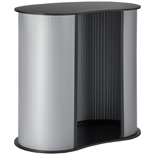 Portable Tradeshow Podium Table 35.43 in. x 19.29 in. x 37.01 in., PVC Display Counter with Wall and Carrying Bag
