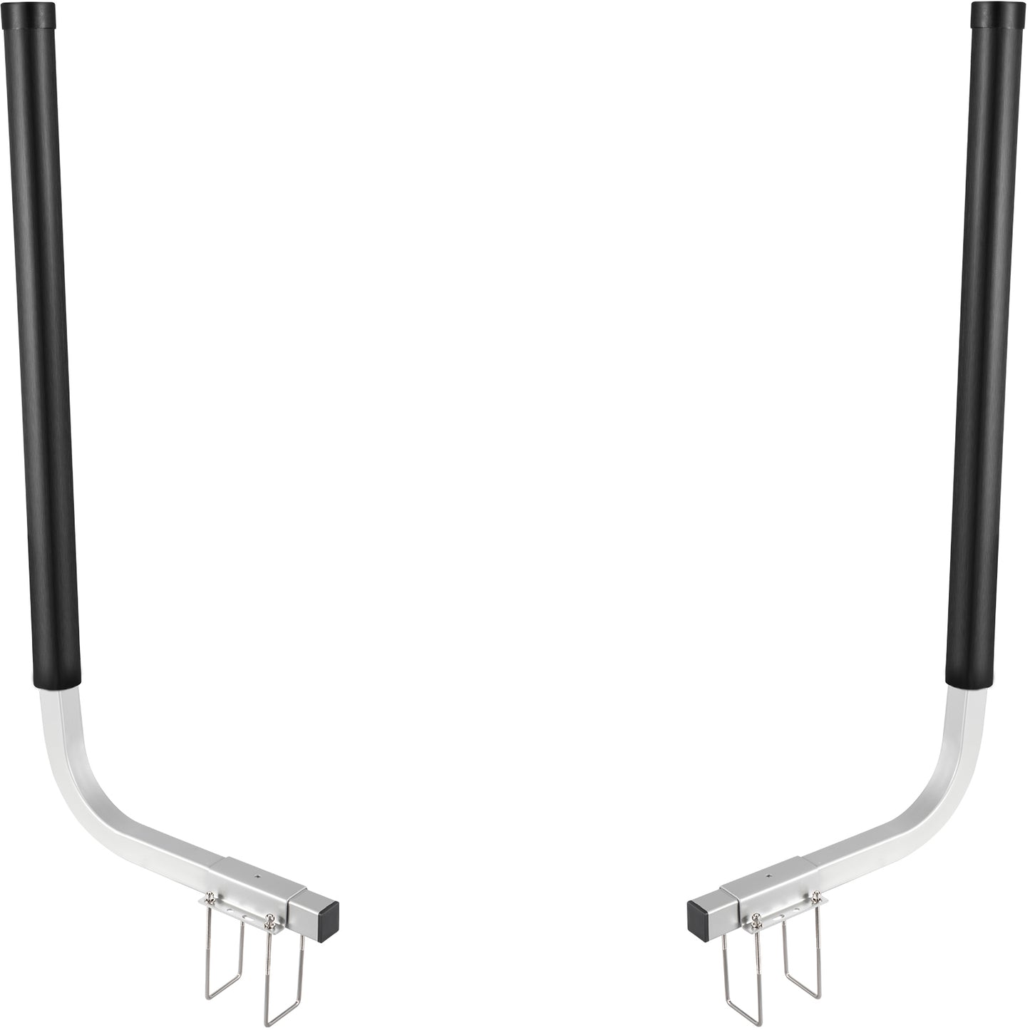 40 in. Boat Trailer Guide-Ons, 2-Pack Galvanized Steel Posts with Black PVC Pipes for Ski and Fishing Trailers