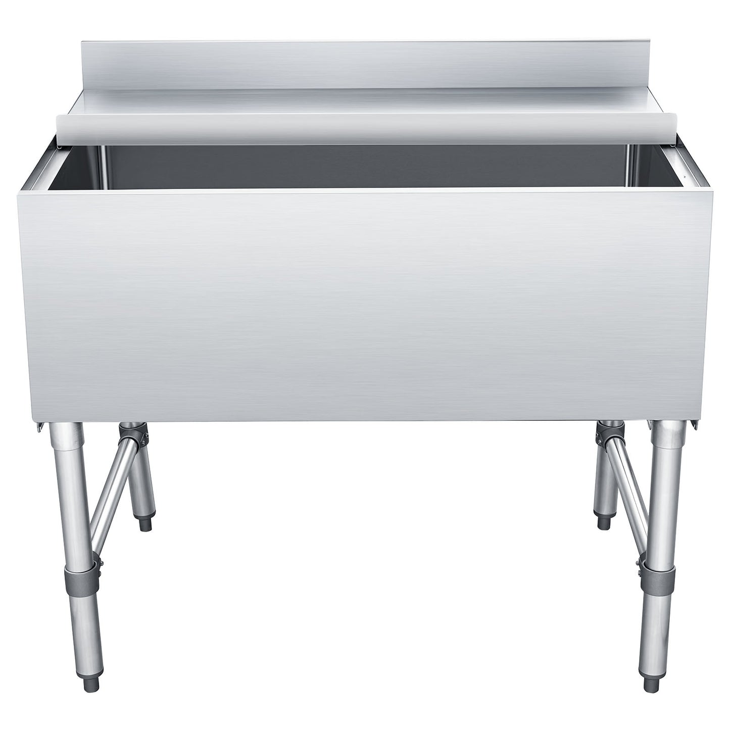 Commercial Ice Bin 134.7 qt., 36 x 24 x 33 in. Stainless Steel Ice Chest, Sliding Lid, 24 Hour Insulation, NSF