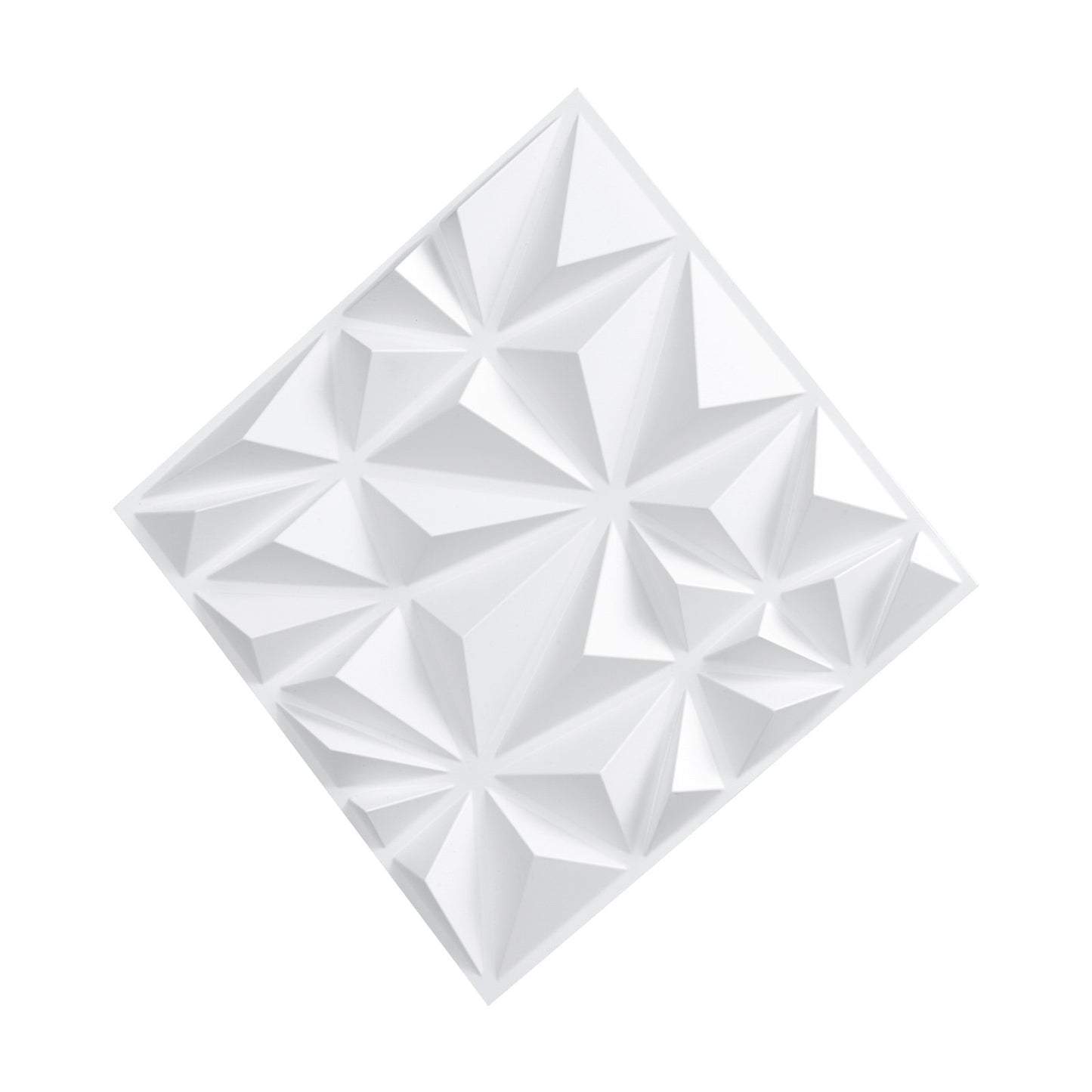 3D Wall Panels, 33-Pack 11.81 x 11.81 in PVC Modern Art Minimalist Diamond Tiles, 32 Sq.Ft Coverage Accent Wall Panel, Interior Home Decor for Ceiling, Bedroom, Living  Gaming Room, Matte White