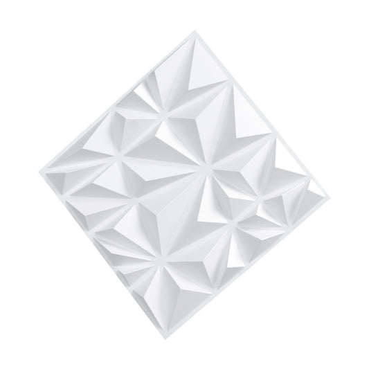 3D Wall Panels, 33-Pack 11.81 x 11.81 in PVC Modern Art Minimalist Diamond Tiles, 32 Sq.Ft Coverage Accent Wall Panel, Interior Home Decor for Ceiling, Bedroom, Living  Gaming Room, Matte White