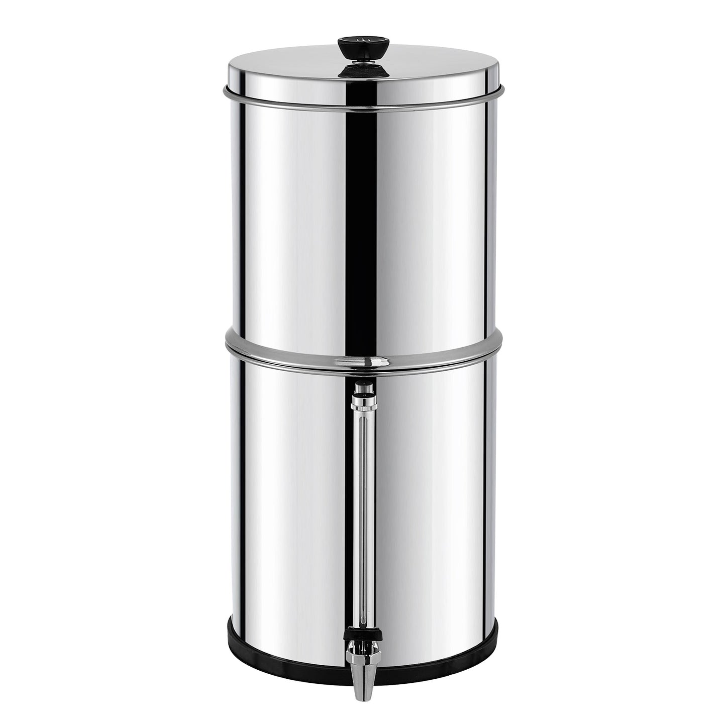 Gravity Water Filter System, 2.25 gal. 304 Stainless Steel Countertop Filtration, Water-Level Spigot  2 Carbon Filters