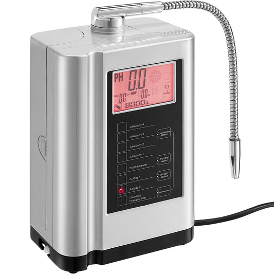 Alkaline Water Ionizer Machine pH 3.5-10.5, 7-Plate Hydrogen Water Purifier, 7 Settings, -650mV ORP, 8000L Filter