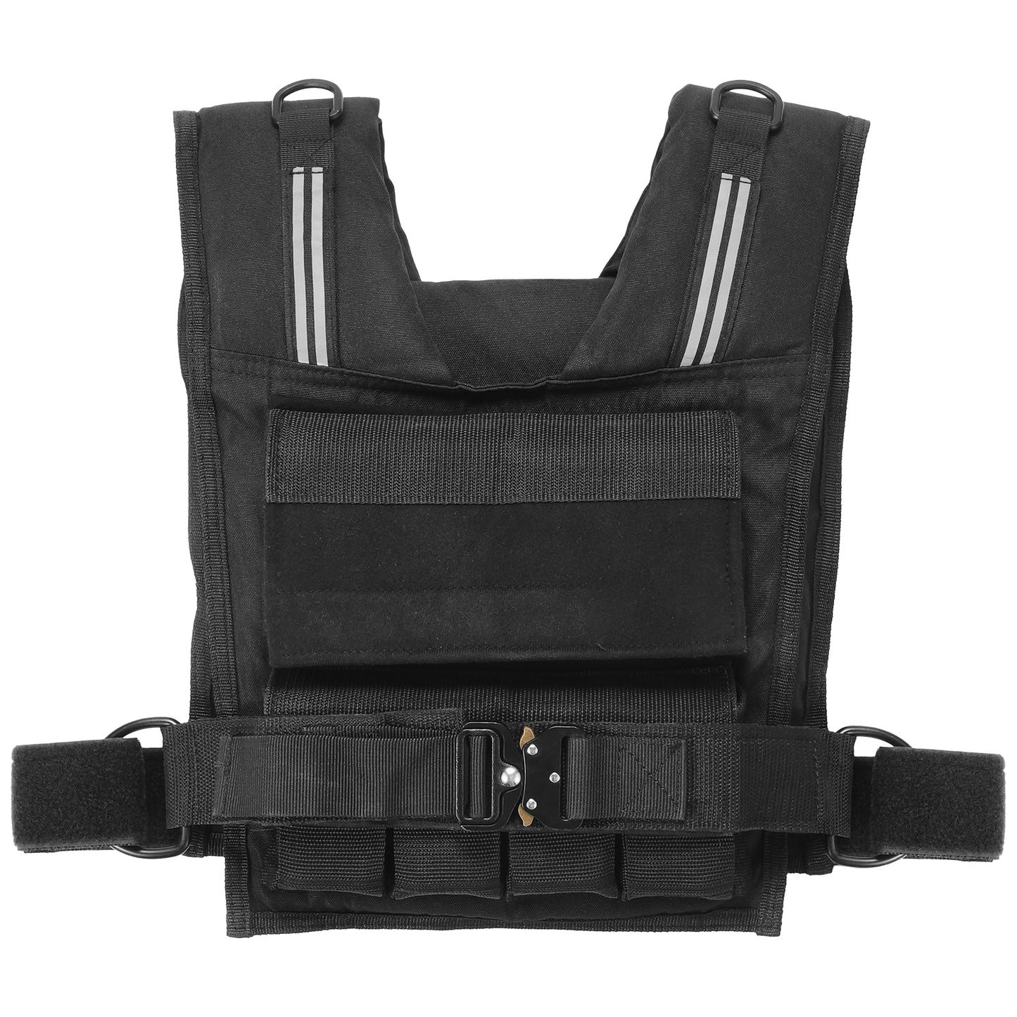 35 lb. Adjustable Weighted Vest with 16 Iron Weights, Quick-Release Buckle, 1000D Nylon Reflective Vest