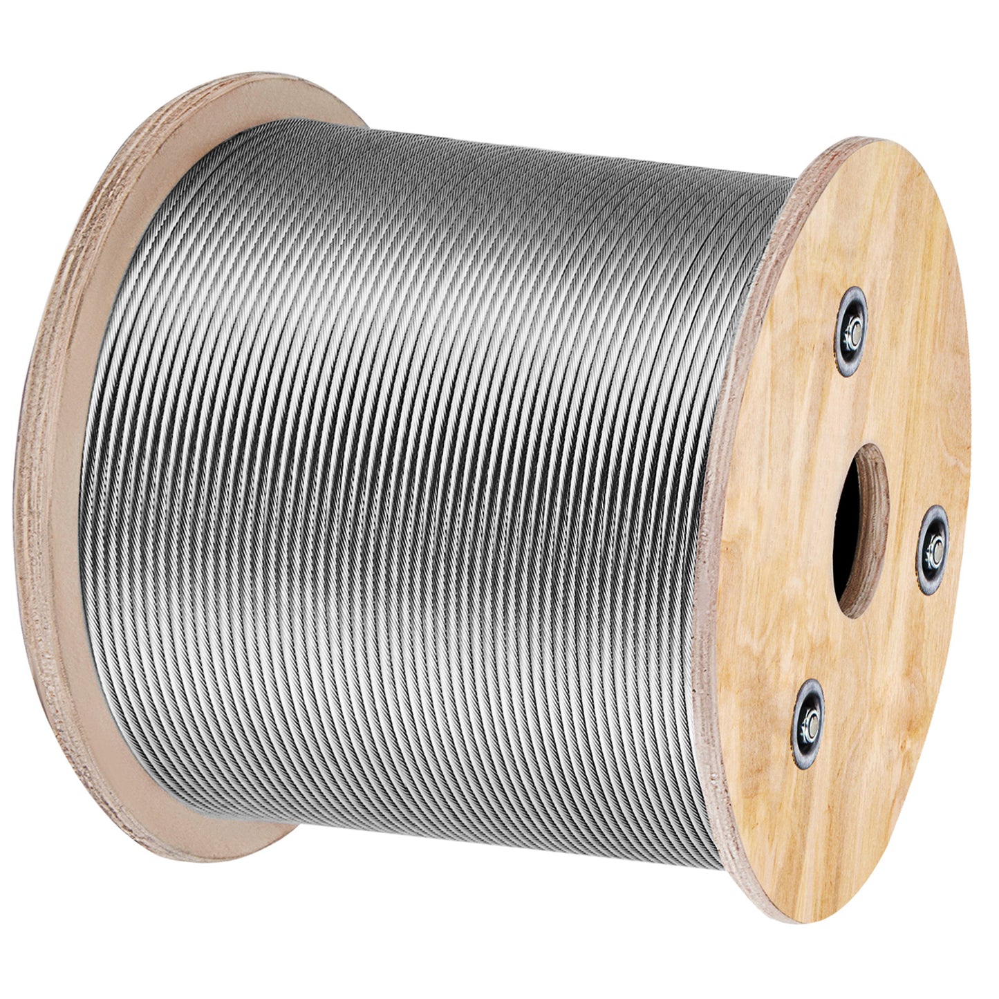 T316 Stainless Steel Cable 1/8in 7x7 Steel Wire Rope Cable 500FT Cable Railing Transport Wire Rope Cable for Railing Decking DIY Balustrade