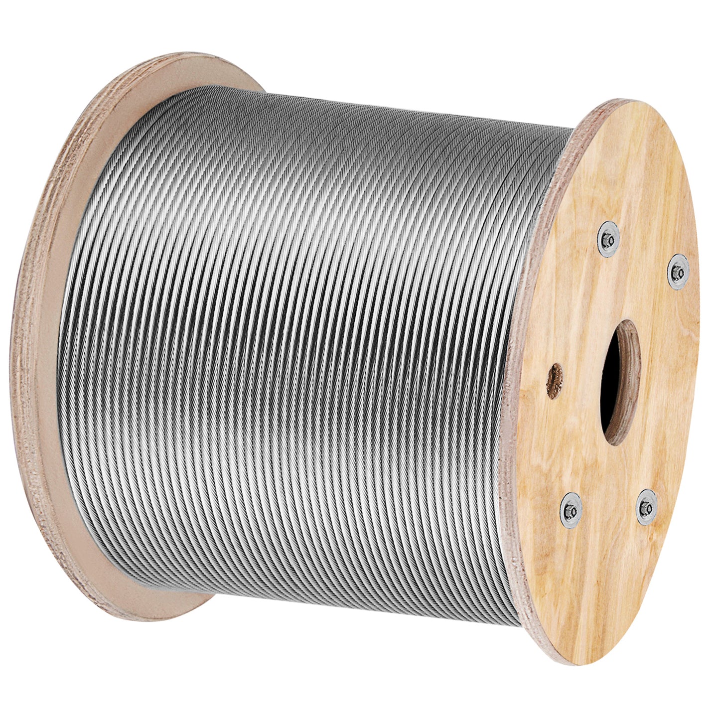 1/8in Stainless Steel Cable 1000FT, T316 1 x 19 Tighter Core Cable Railing System Wire Rope Aircraft Deck Railing Kit Fence Wire